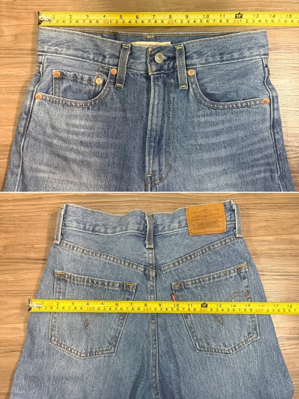 Levi’s Premium Ribcage Wide Leg Jeans Not The Same W25 L32 Big E - Image 9
