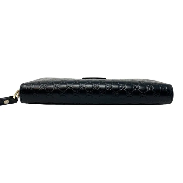 Gucci Microguccissima Black Leather Zip Around Continental Wallet - Image 4