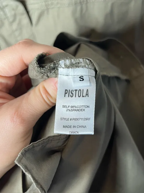 Pistola Cap Sleeve Smocked Waist Rosie Mini Dress in Army Olive Green - Image 11