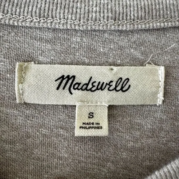 Madewell Midi Tee Dress Heather OatmealCream Minimalist T-shirt Crew SZ S #235 - Image 8