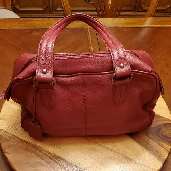 Casual Corner Burgundy Handbag Purple - Image 5