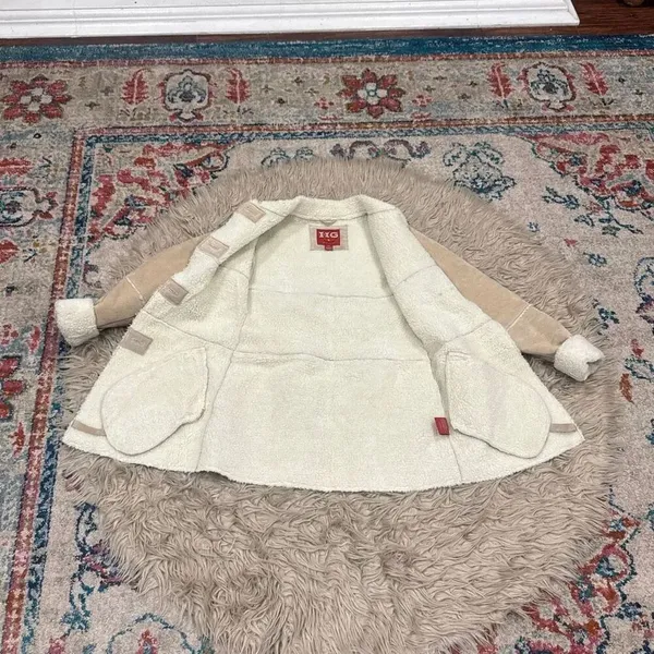 Y2k HG Outerwear Suede Jacket size Small Tan - Image 4