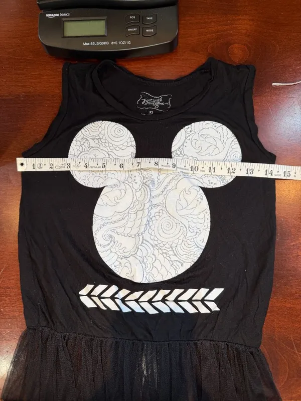 Disney Boutique Black Top Sheer Dress with Mickey Mouse Ears & Sparkle Size XS - Image 9