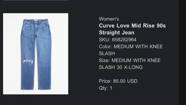 Abercrombie Curve Love Ultra High Rise 90s Straight Jean - Image 4