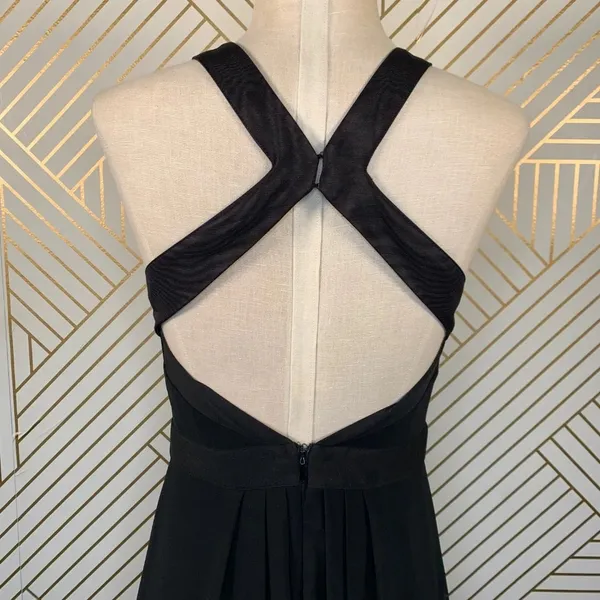 Spotlight‎ by Warehouse Black Chiffon Halter Gown - Image 8