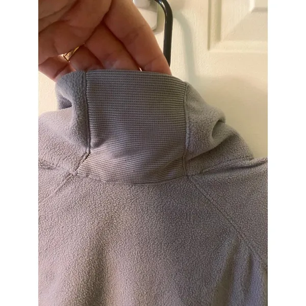 Womens Columbia grey soft fleece half zip hoodie size Large - Image 6