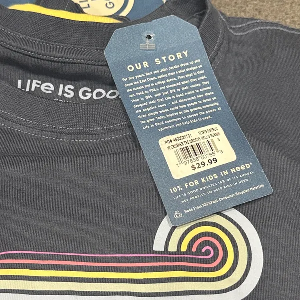Life is Good Groovy‎ Hello Sunshine Short Sleeve Crusher T Shirt - Image 4