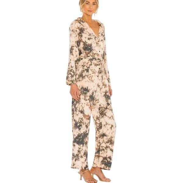 Revolve S/W/F Tie Dye Tie Waist Jumpsuit in Rejuvenation - Image 2