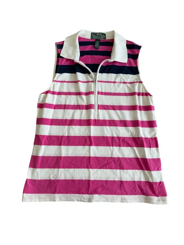 LAUREN RALPH LAUREN Striped Active Tank Top Size Large - Image 5