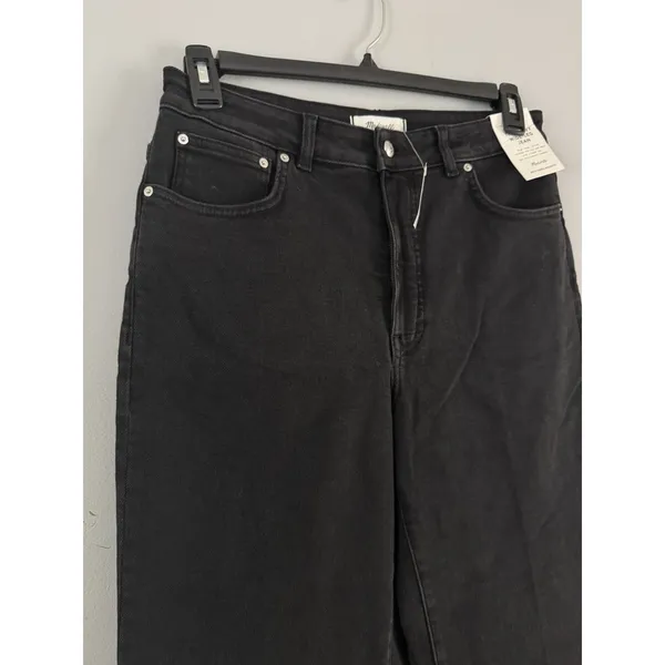 NWT Madewell The Curvy Wide Leg Jeans Women’s Size 31 Black Frost Super Stretch - Image 6