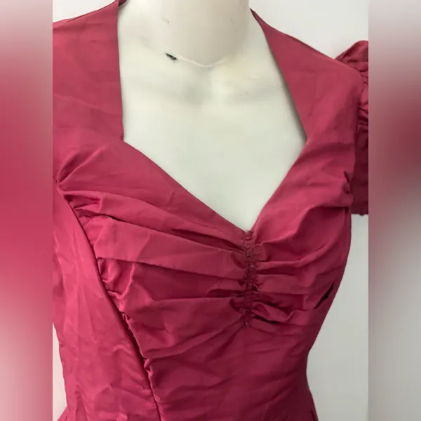 40s tafetta sweetheart maxi dress - Image 6