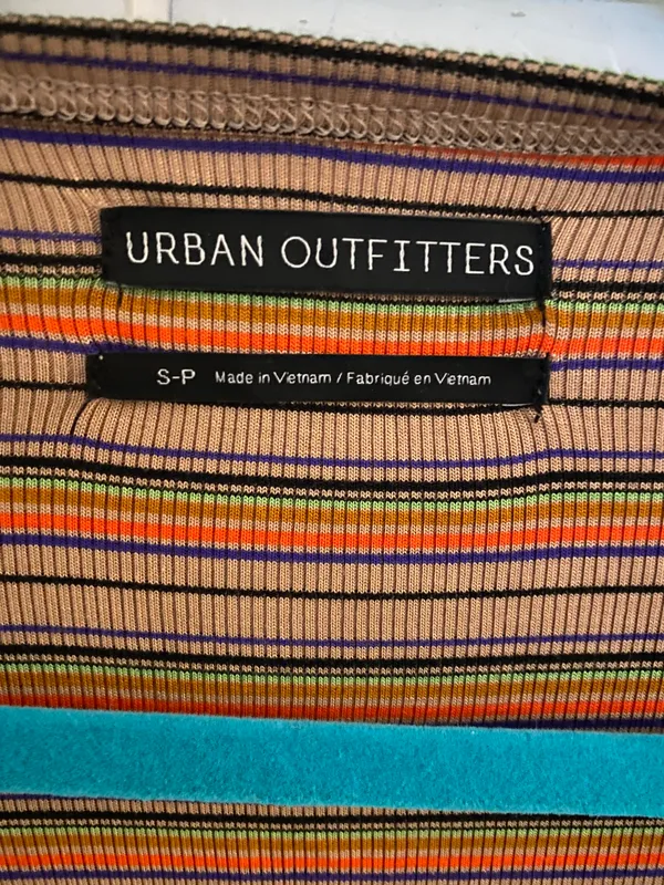 Urban Outfitters Long Sleeve Striped Wrap Top - Image 4