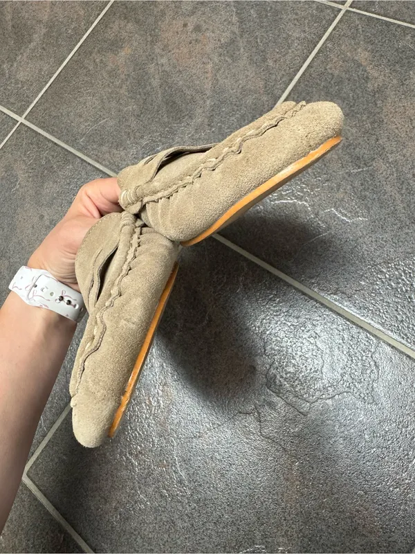 Jason Wu Meeky Suede Leather Backless Slip On Mules Slides Womens Shoes Tan 8 - Image 5