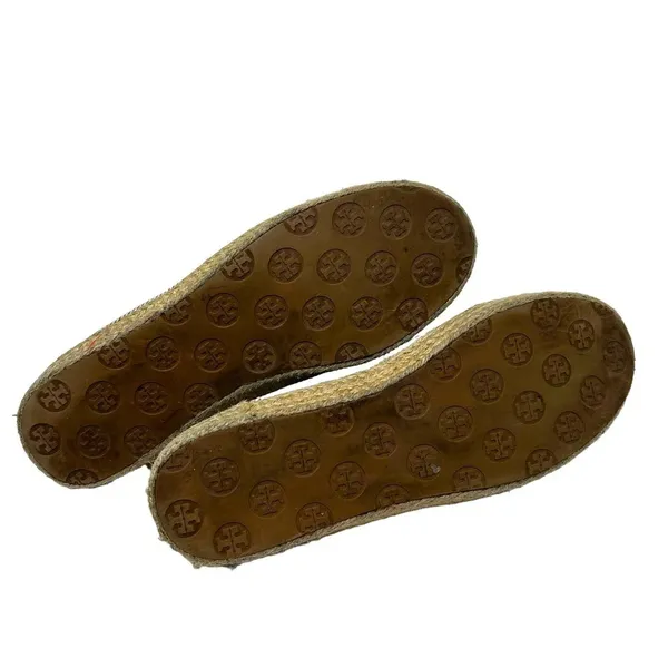 Tory Burch Mon Amour Navy Blue Red Stripe Heart Espadrille Flats‎ Size 10 - Image 10