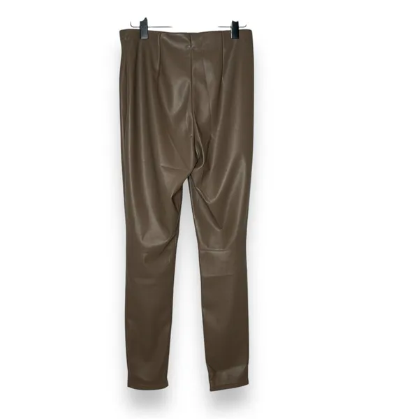 New FABLETICS Vegan Leather Pull-On Stretch Leggings Willow Bark‎ Tan Brown Sz L - Image 7