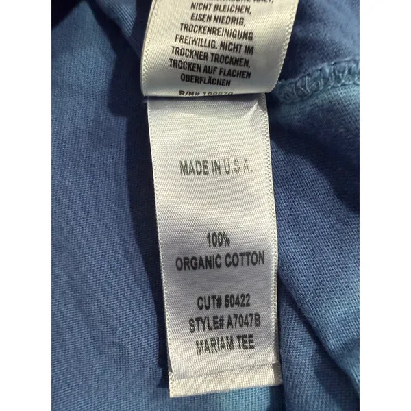 Agolde‎ Mariam Tee Blue Tie Dye Organic Cotton Short Sleeve T-Shirt A7047B Small - Image 4