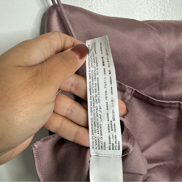 NWT Massimo Dutti Pink Strappy Satin Top Size Medium‎ - Image 10