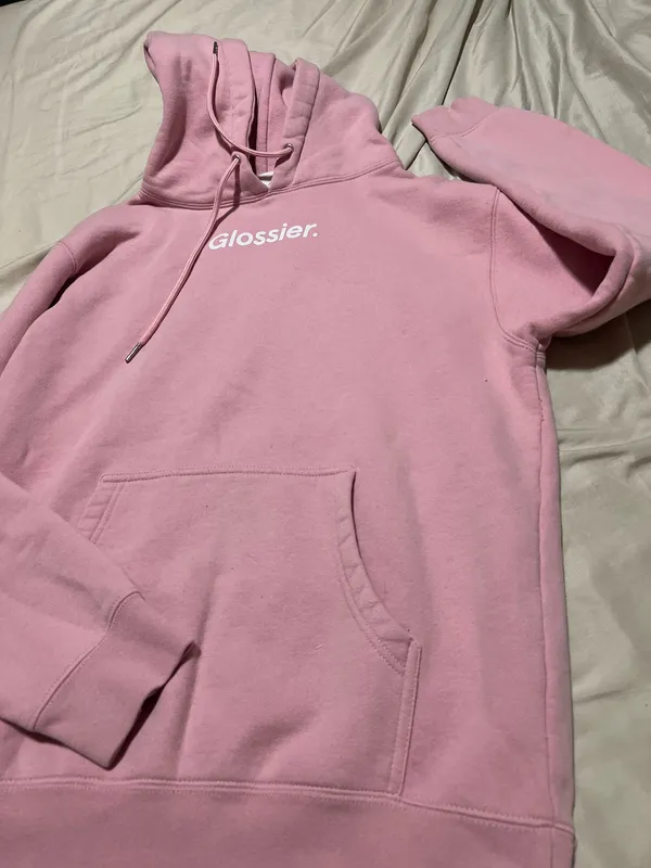 Glossier Hoodie Pink Size L - Image 5