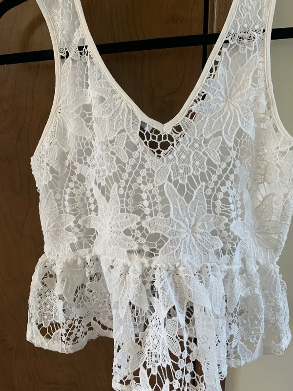 ZARA Flower Detailed Top - Image 3