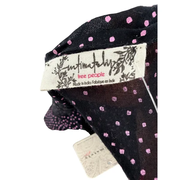 Intimately Free People Black Pink Polka Dot Sheer Slip Dress M NWT Babydoll Boho - Image 5