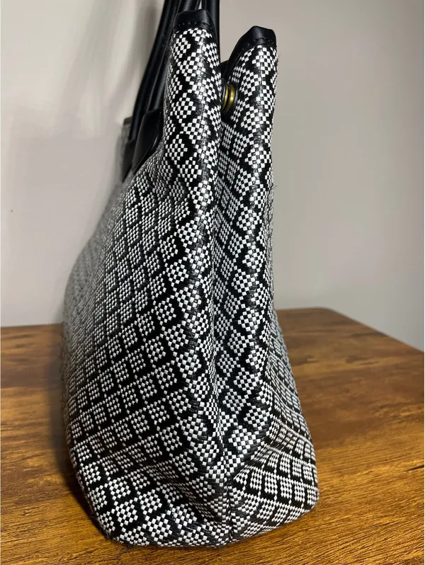 Lauren Ralph Lauren Millbrook Market Tote Geometric Preppy - Image 6