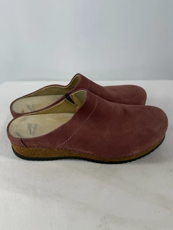 Dansko Mariella Milled Nubuck Leather Mules in Rose Pink Size 10.5-11 or 41‎ - Image 5