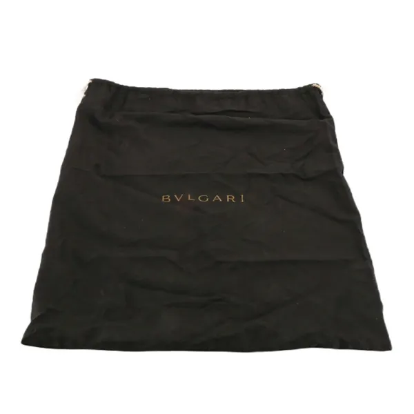 Bvlgari "Logo Mania" Black Signature Print Canvas Tote Bag With Leather Trim - Image 11