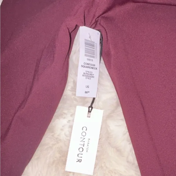 Aritzia Babaton Contour Burgandy Long Sleeve Dress - Image 4