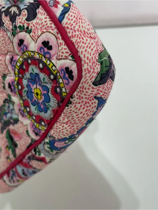 Vera Bradley Lil Hipster Shoulder Bag Floral Print Heart Lined Built in Wallet - Image 6