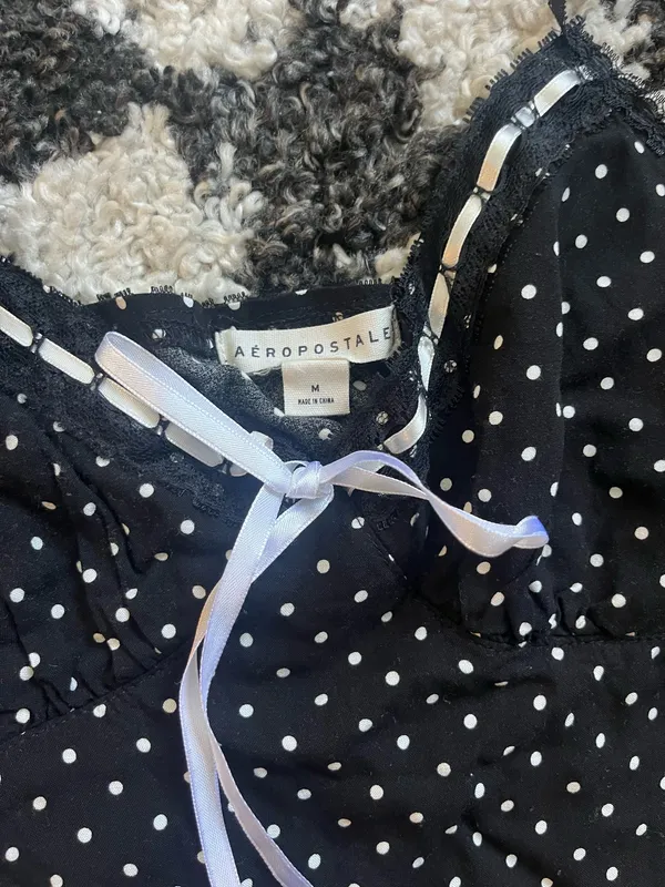 Aeropostale Black Polka Dot Tank Top - Image 2
