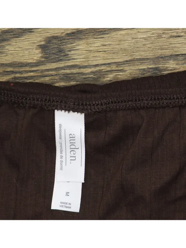 NWT Auden Womens Variegated Ribbed Pajama Skirt 94629562 Brown M - Image 4