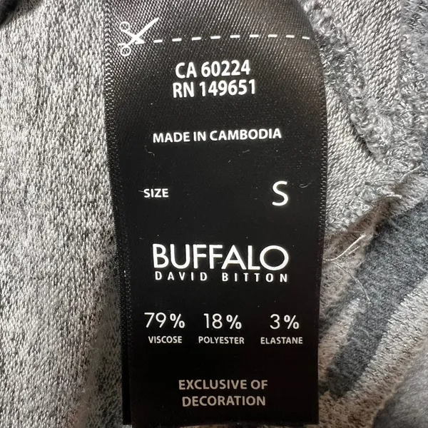 Buffalo David Bitton Womens Grey Camo Raglan Sleeve Sweatshirt Small Crewneck‎ - Image 6