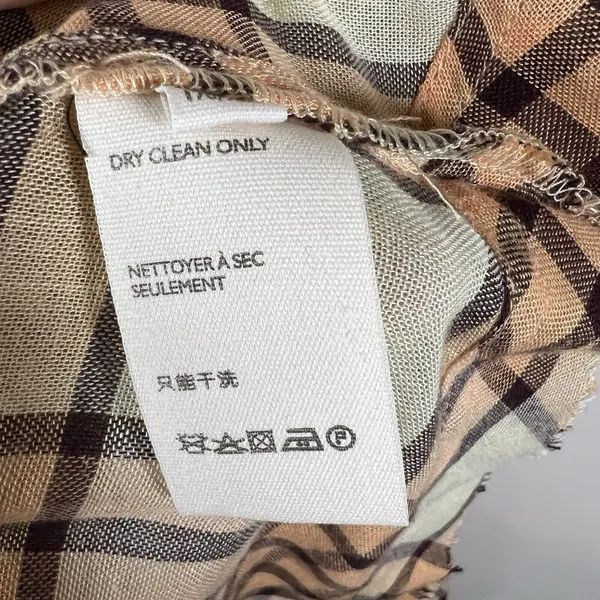 Free People‎ Peach Pacific Dawn Plaid Pull String Sleeve Snap Button Shirt M - Image 8