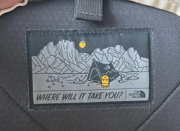 The North Face Borealis Off White and Rose Gold Backpack - Image 7
