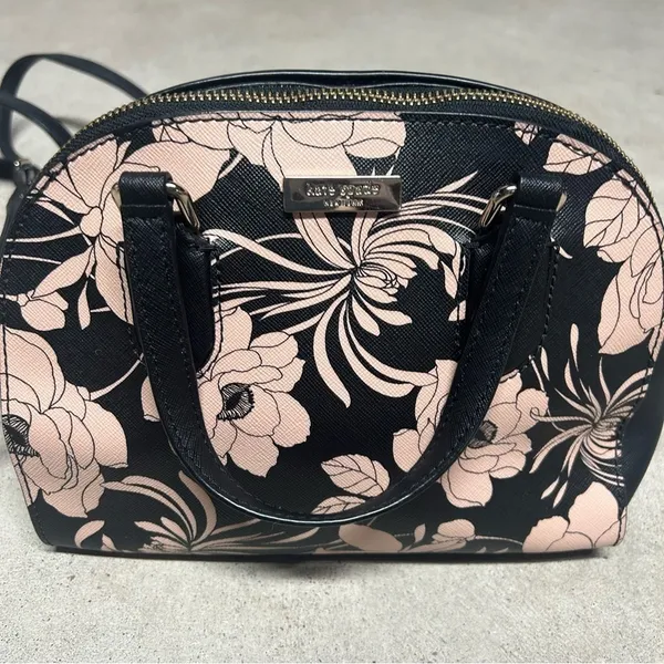 KATE SPADE Mini Reiley Laurel Way Gardenia Black Multi Satchel Crossbody Bag - Image 2