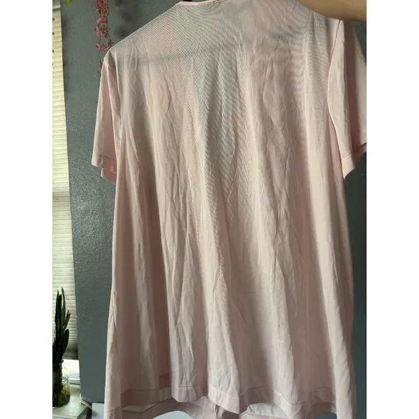 Vanity Fair Vintage Pink Nylon Pajama Lounge Set Size Medium 40 - Image 3