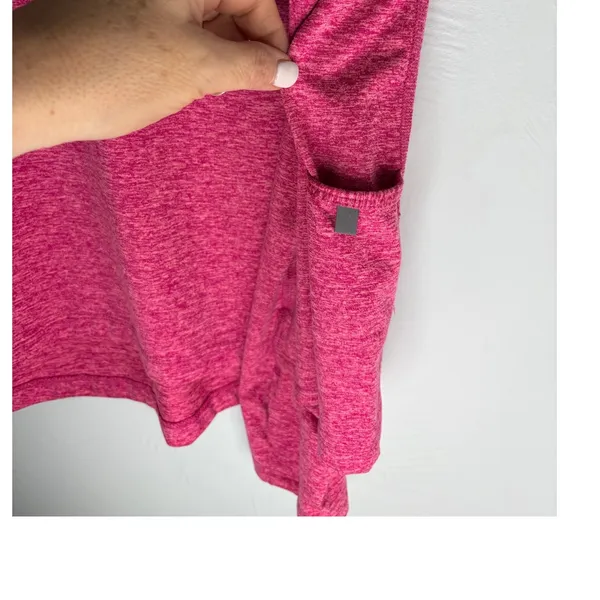 Nike Running Dri-Fit Crew Neck Long-Sleeve Shirt Medium Pink Athleisure Active - Image 4