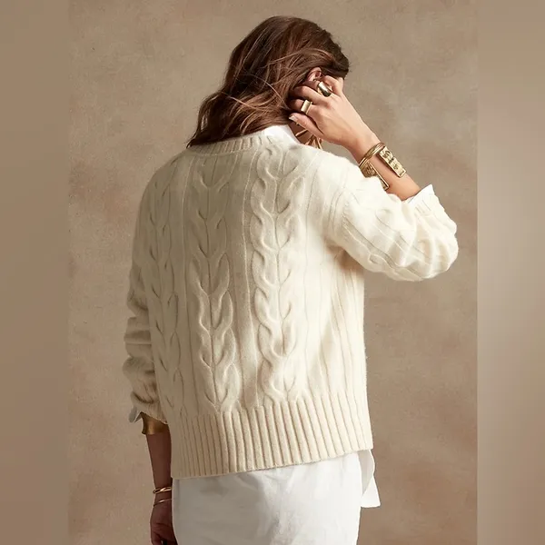 Banana Republic ITALIAN MERINO CABLE-KNIT SWEATER Size S - Image 2