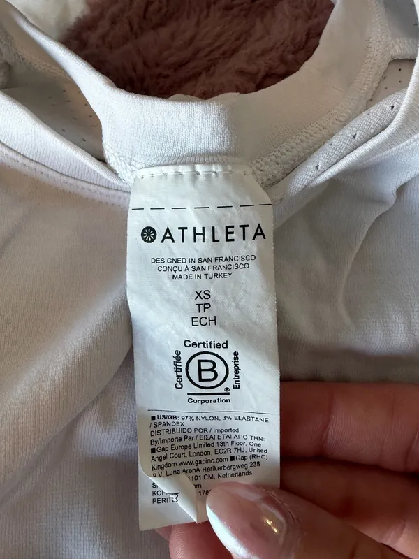 Athleta White Sleeveless Cropped Tank - Image 3