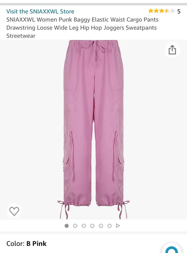 Amazon pink parachute pants - Image 3