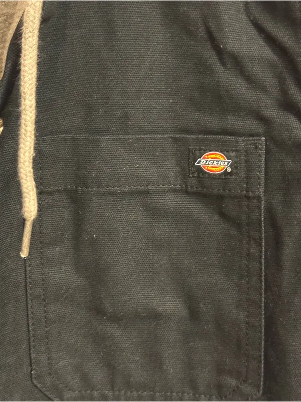 Dickies Crafted for Women Black Hooded Workwear Utility Jacket Size S - Image 4
