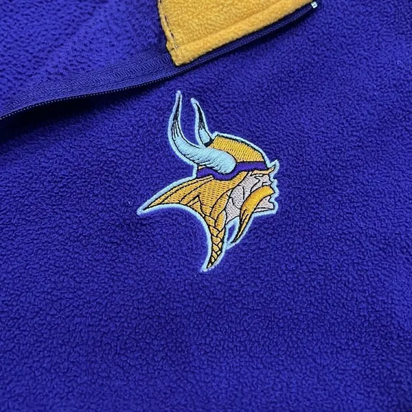NFL Minnesota Vikings NFL Team Apparel Womens Pullover Sweatshirt‎ 1/4 Zip M - Image 4