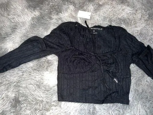 Aeropostale Black Long Sleeve Top - Image 2