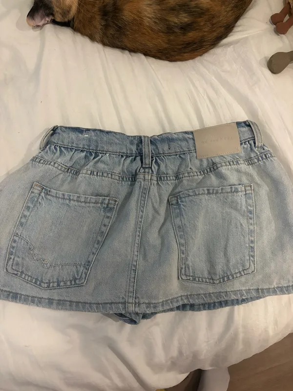 Free People Mini Denim Skirt - Image 5