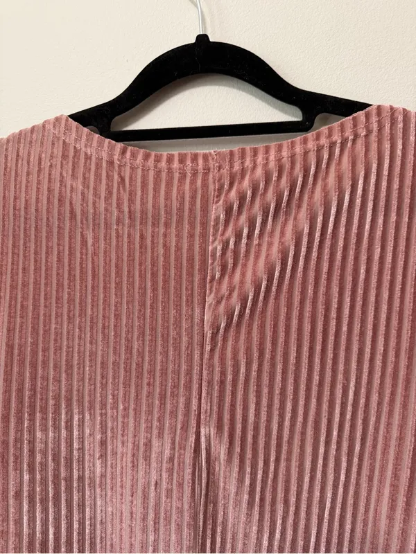 POL Dusty Pink Velvet Pocket Shift Dress Size S - Image 3