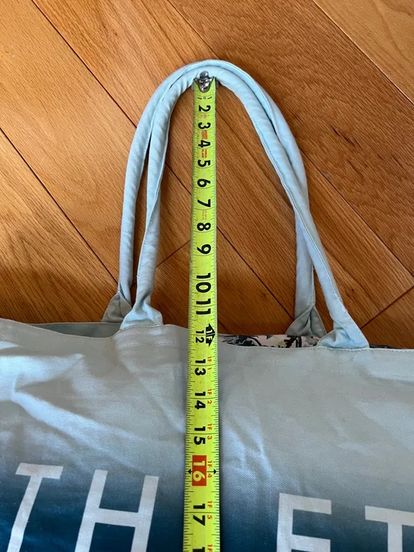 Athleta Ombre Teal Canvas Tote - Image 5