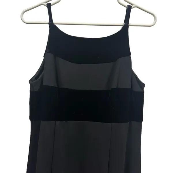 Jazz II Formal Black Velvet Accent Slit Front Sleeveless Maxi Gown Dress Size 10 - Image 10