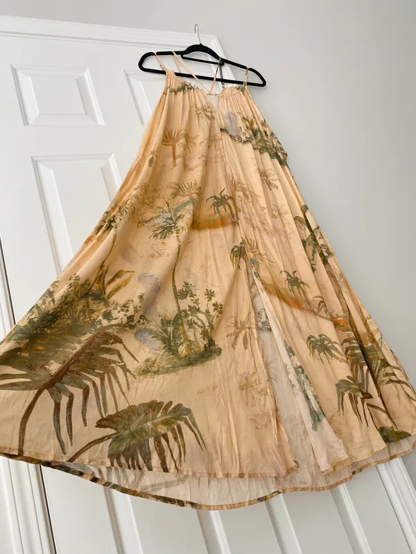 Tropical Print Oversized Flowy Dress, Size XS - Image 5