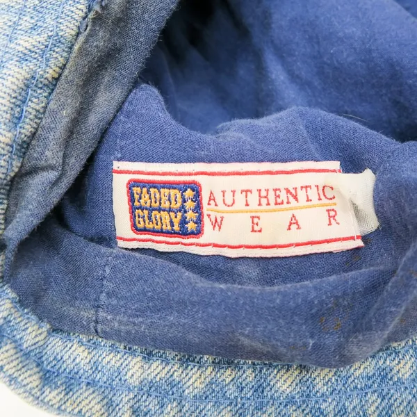 Vintage 90s Faded Glory Light Wash Denim Bucket Hat - Image 8