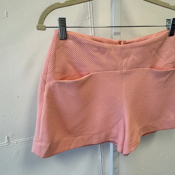BCBGeneration Lena Coral Pink Textured Waffle Knit Shorts‎ Size 6 YXQ7C650-Q6W - Image 4